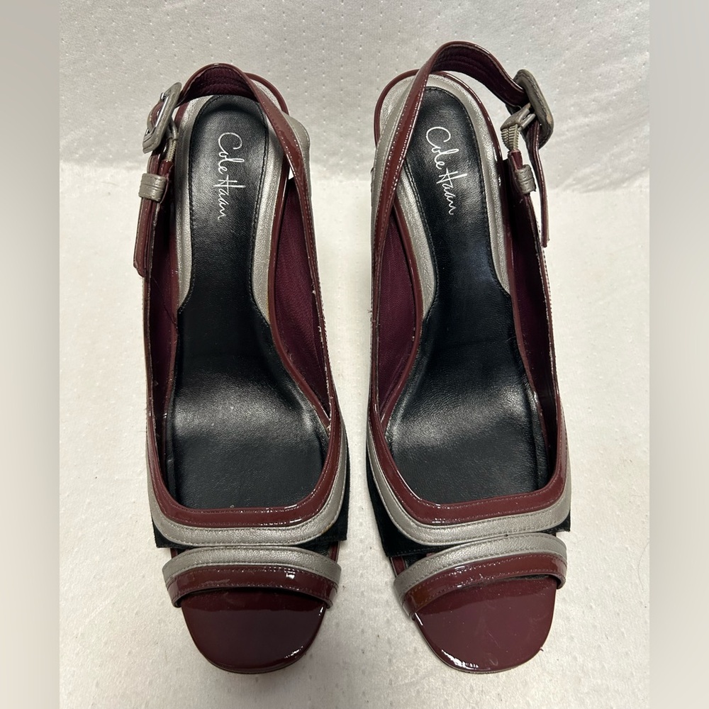 Cole Haan  heels, peep toe sling back pump